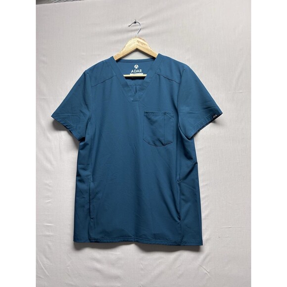 Adar Women’s Scrub Set Caribbean Blue XS Loose Fit Straight Leg - Picture 2 of 9